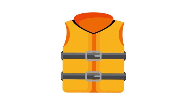 Vector illustration of a life vest priced at 1 credit, equivalent to $1 USD.