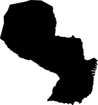 Vector map of paraguay