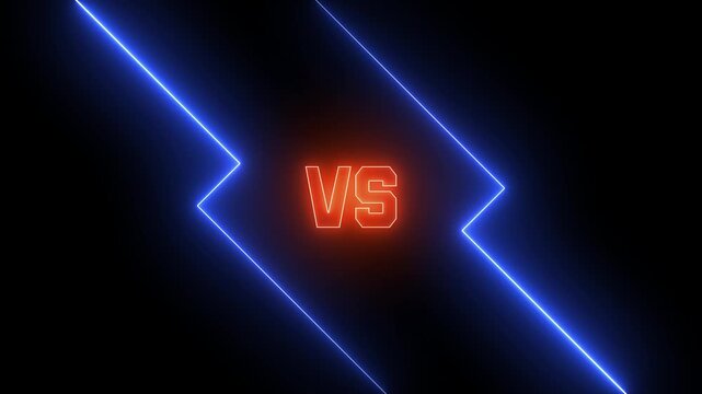 Modern blue and orange VS battle template for sports competition, ideal for YouTube gaming intros and comparison video projects.