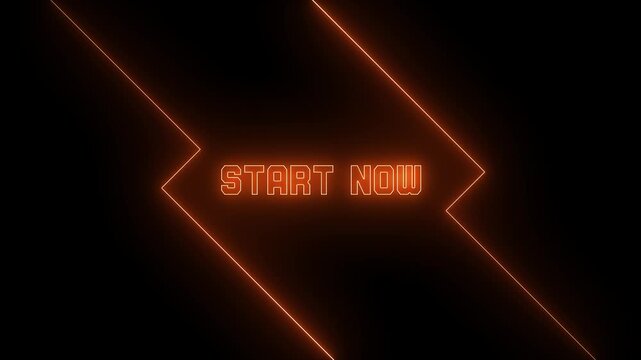 Creative start now background with high-contrast glowing light effects, suitable for cinematic beginnings and app launch animations.