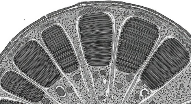 Internal Architecture Of Chloroplast With Grana And Stroma Transmission Electron Microscopy