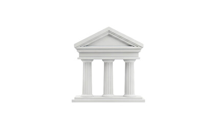 Obraz premium Classical Greek Temple Facade with Three Columns