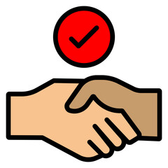 Negotiation Vector Filled Icon Design