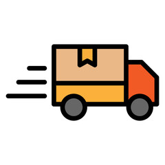 Delivery Vector Filled Icon Design