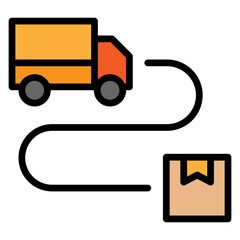 Shipment Vector Filled Icon Design
