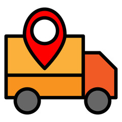 Tracking Vector Filled Icon Design