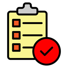 Approval Vector Filled Icon Design