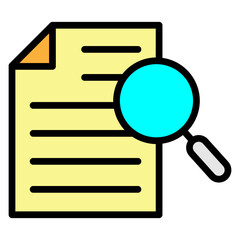 Audit Vector Filled Icon Design