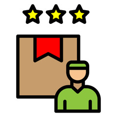 Vendor Rating Vector Filled Icon Design
