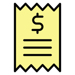 Receipt Vector Filled Icon Design