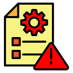 Risk Management Vector Filled Icon Design