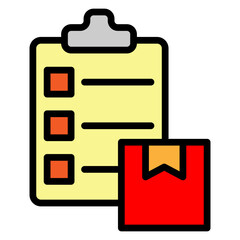 Order List Vector Filled Icon Design