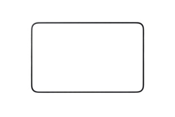 Fototapeta premium A simple white rectangle with rounded corners on a black background