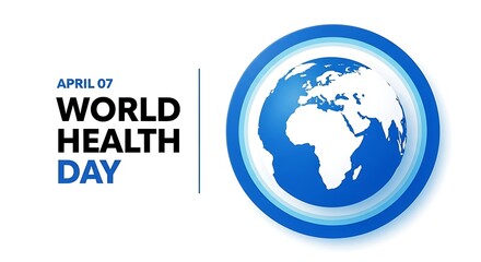 World health day logo with globe illustration