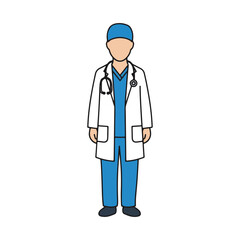 Doctor icon medical professional character illustration