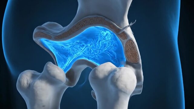 Knee Joint Anatomy 3D Medical Illustration.