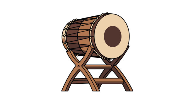 Traditional Bedug Drum Illustration