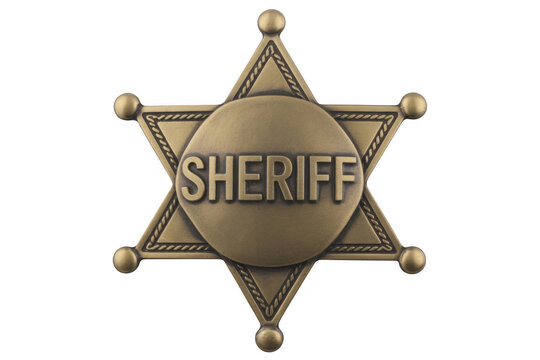 Sheriff badge star law enforcement isolated on a transparent background