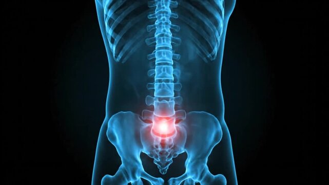 Lower Back Pain Xray Animation Loop.