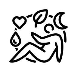 Fototapeta premium Abstract figure with symbols