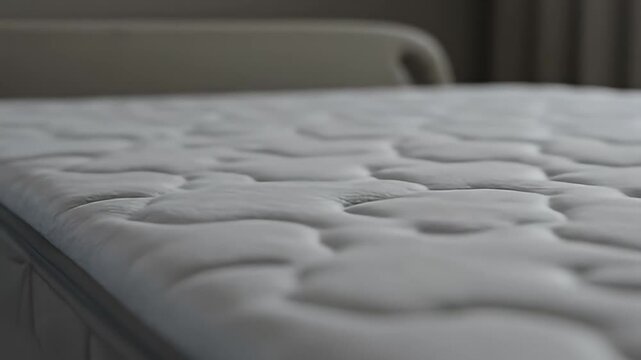 Close-Up of a Mattress Topper for Comfort and Support.