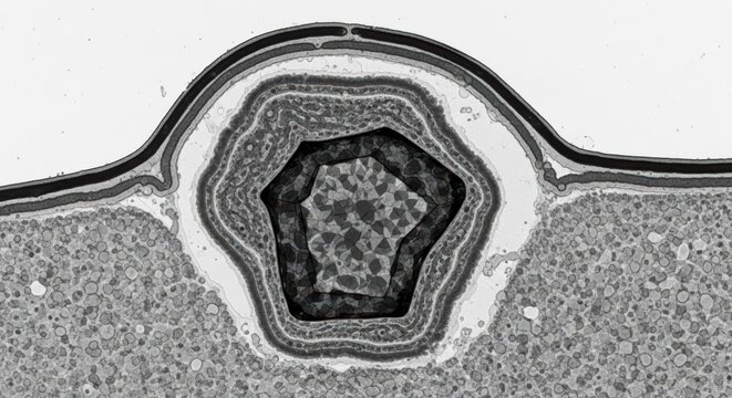 Peroxisome Organelle With Urate Oxidase Crystalline Core Transmission Electron Microscopy