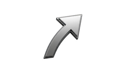 Silver Arrow Pointing Upward and Right