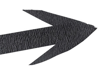 Obraz premium Black Matte Torn Tape Pointer Arrow Object