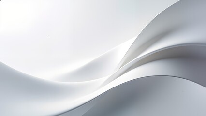 Abstract white flowing curves