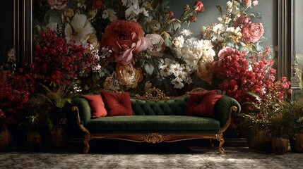 Artificial Flowers in Various Shapes and Sizes Filling a Vase