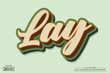 Lay 3D editable text effect