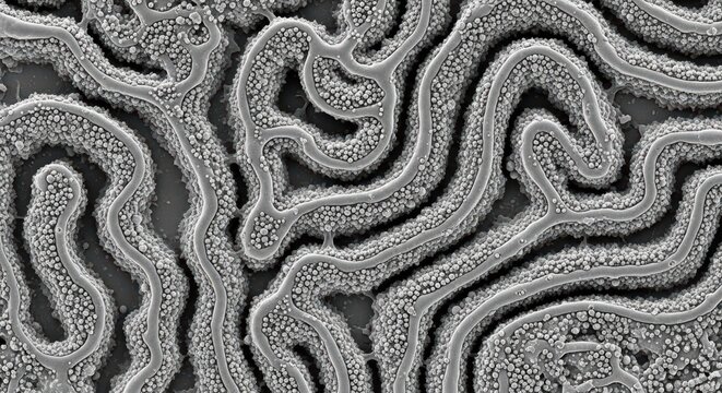 Rough Endoplasmic Reticulum With Attached Ribosomes Ion Abrasion Scanning Electron Microscopy