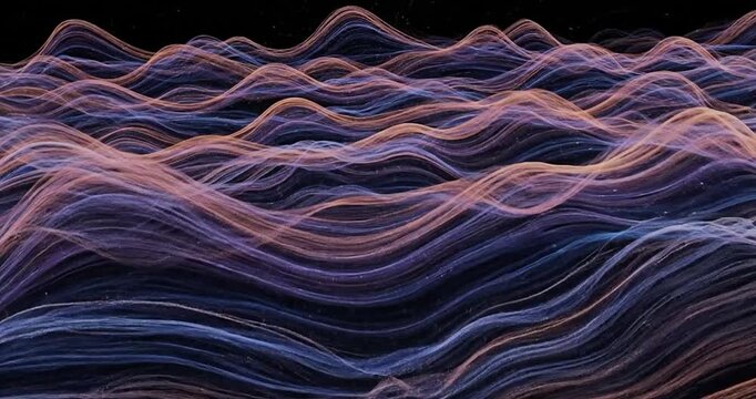 Abstract Wavy Lines with Vibrant Colors.