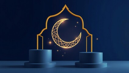 Elegant crescent moon decoration