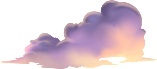 Dreamy purple and orange soft clouds