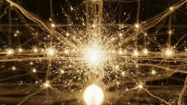Sparkling light bulb with radiant glow and festive ambiance.