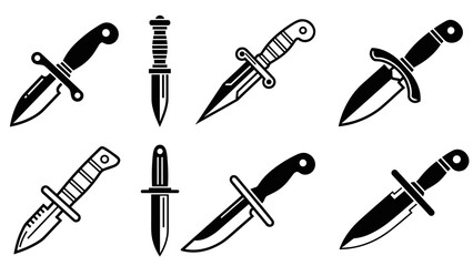 Obraz premium Collection of Six Dagger and Knife Illustrations.