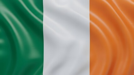 Obraz premium St patrick's day irish flag green white orange celebration