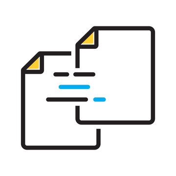 Vector multi color icon for Copy file