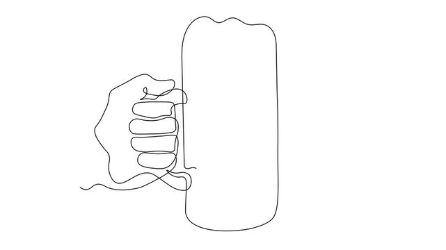 leprechaun's beer mug, St. Patrick's Day, Self drawing animation one continuous line draw, logo on white background