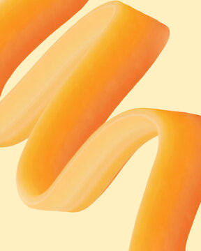 Abstract orange pastel wavy lines background with smooth fluid gradient shapes