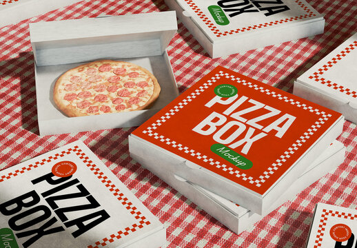 Pizza Delivery Box Mockup