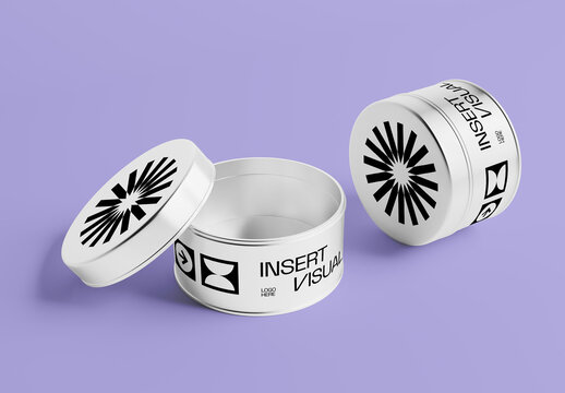 Round Metal Box Mockup