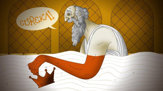 great ancient scientist archimedes discovering buoyancy