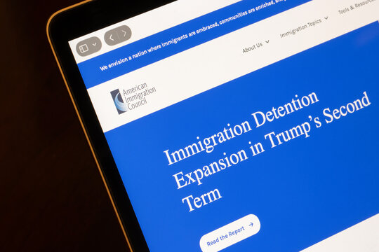Portland, OR, USA - Jan 29, 2026: Homepage of the American Immigration Council, a non-partisan organization that produces immigration policy reports that promote the benefits of immigrants to the U.S.