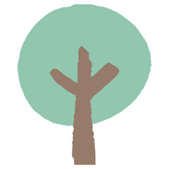 Obraz premium やさしい手描きの木｜Gentle Hand-Drawn Tree Illustration