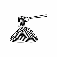 spaghetti vector silhouette