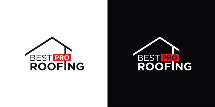  Modern and professional the pro roofing logo design