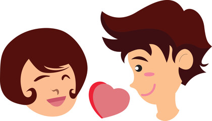 young couple kissing