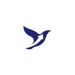 Obraz premium Bird Logo Design in Dark Blue.